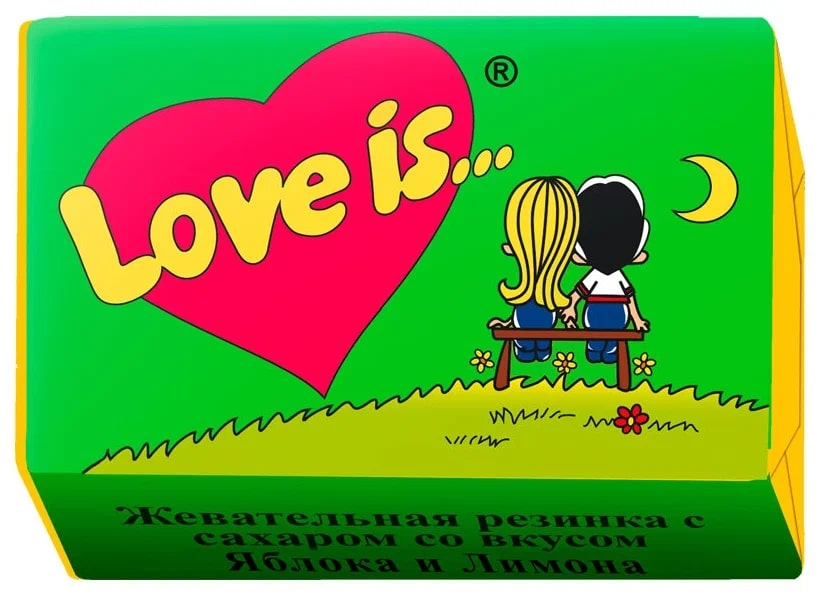 Жевательная резинка Love is яблоко-лимон (4.2г x 100шт), 420г