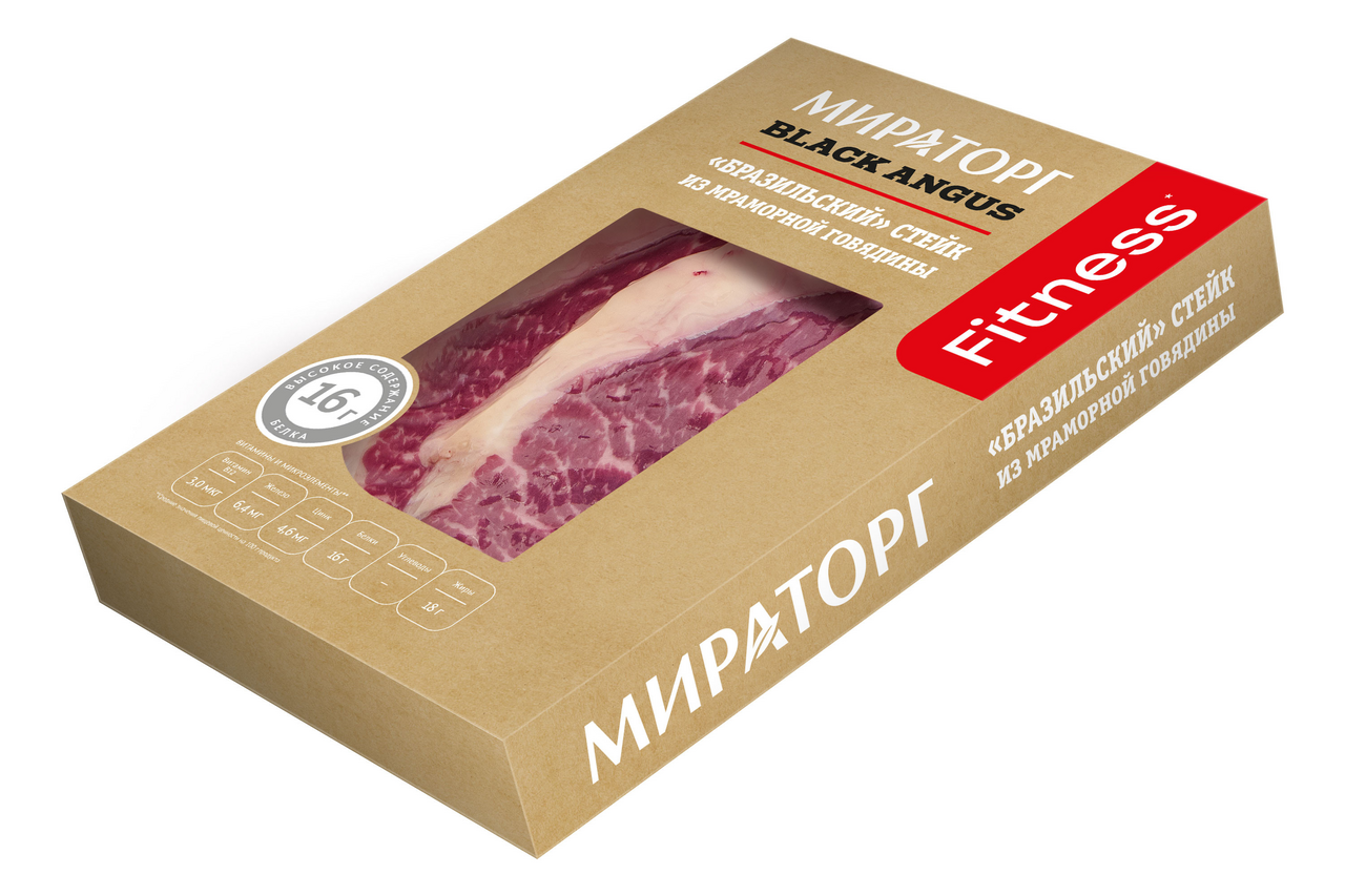 Стейк Мираторг бразильский Black Angus охлажденный, 420г