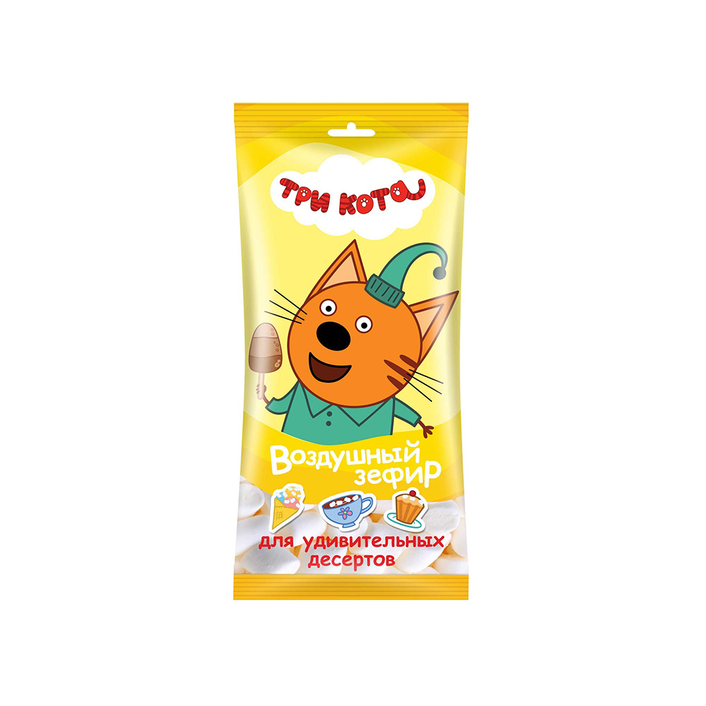 Зефир Зефирюшки Три кота воздушный для какао и десертов, 15г