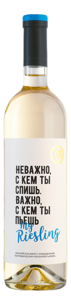 Вино ZB Wine Riesling белое полусухое, 0.75л