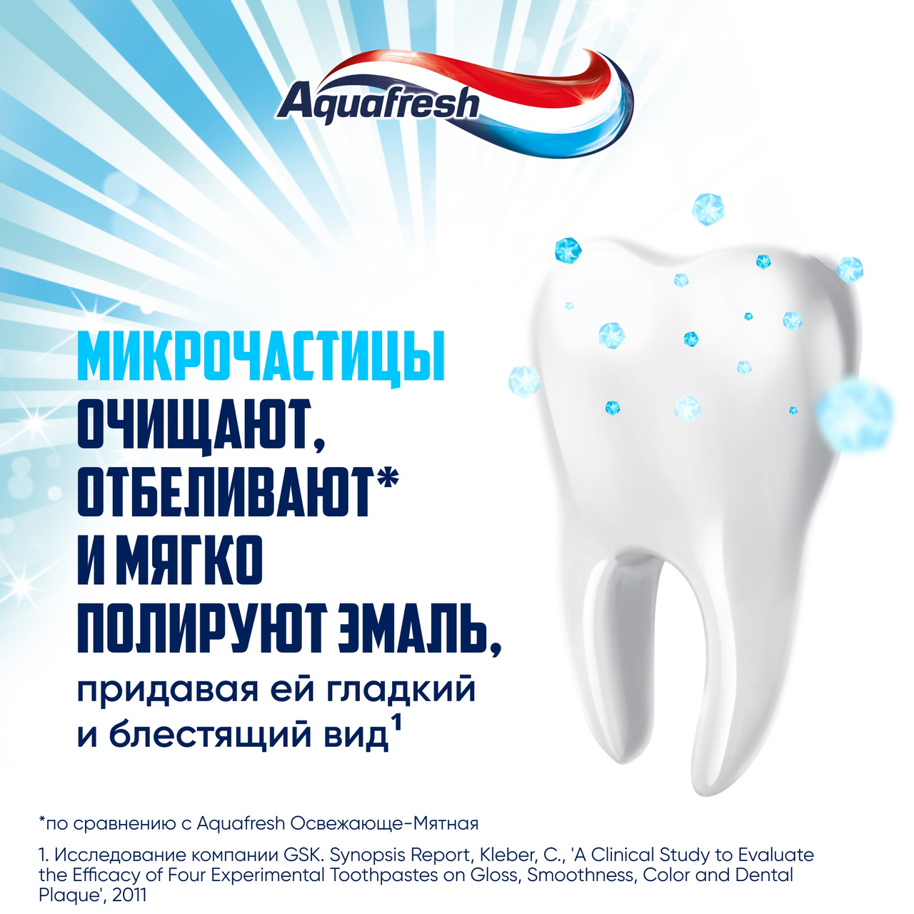 Зубная паста Aquafresh Сияющая белизна, 75мл