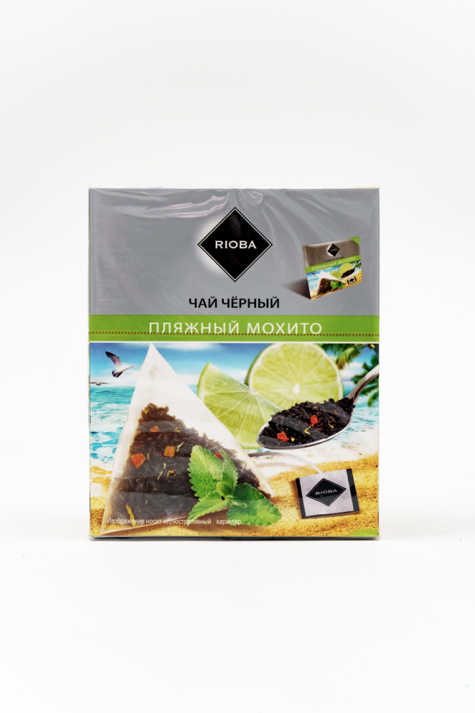 Чай черный Rioba Пляжный мохито в пакетиках 2 г х 20 шт
