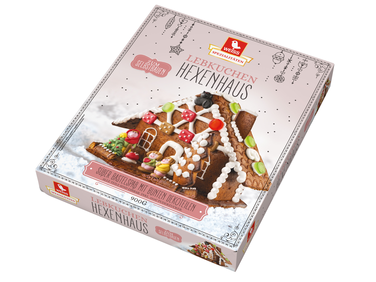 Набор новогодний Weiss Lebkuchen Eisenbahn Пряничный домик, 900г