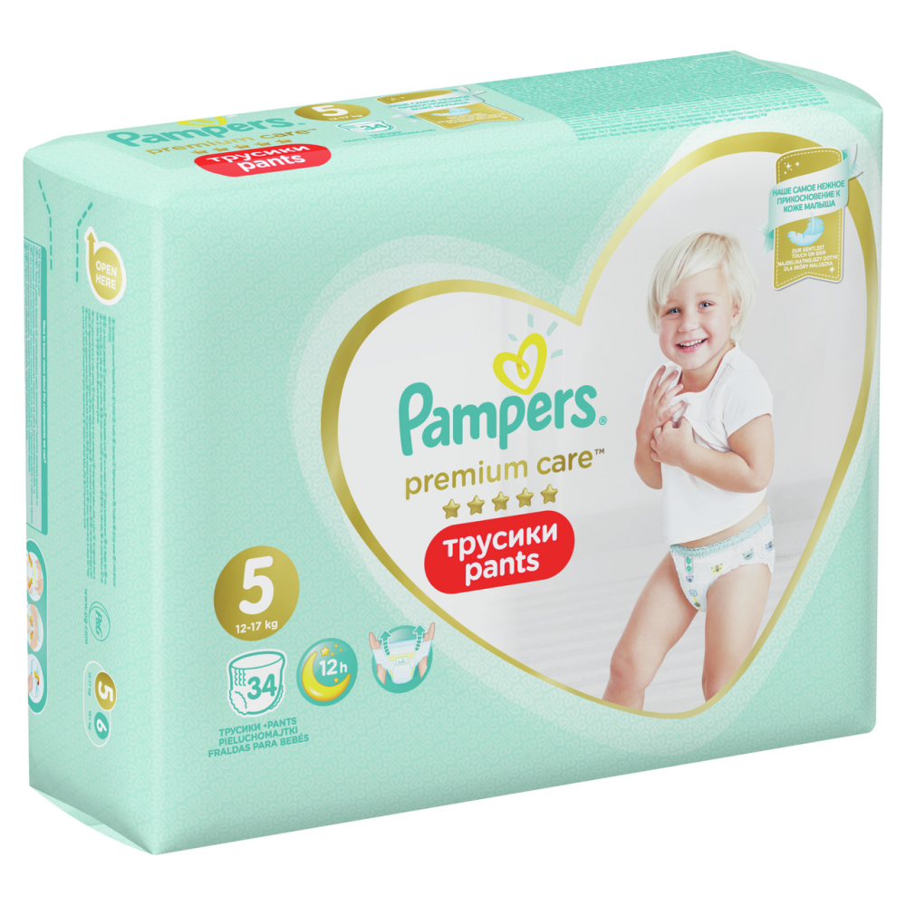 Подгузники-трусики Pampers Premium Care Pants Junior 5 (12-17 кг, 34 штук)