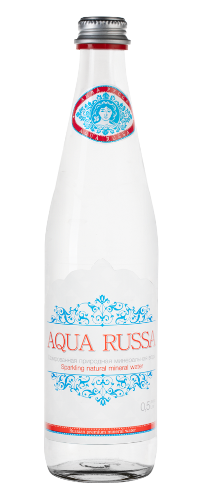 Вода питьевая минеральная Aqua Russa газированная столовая 0,5 л