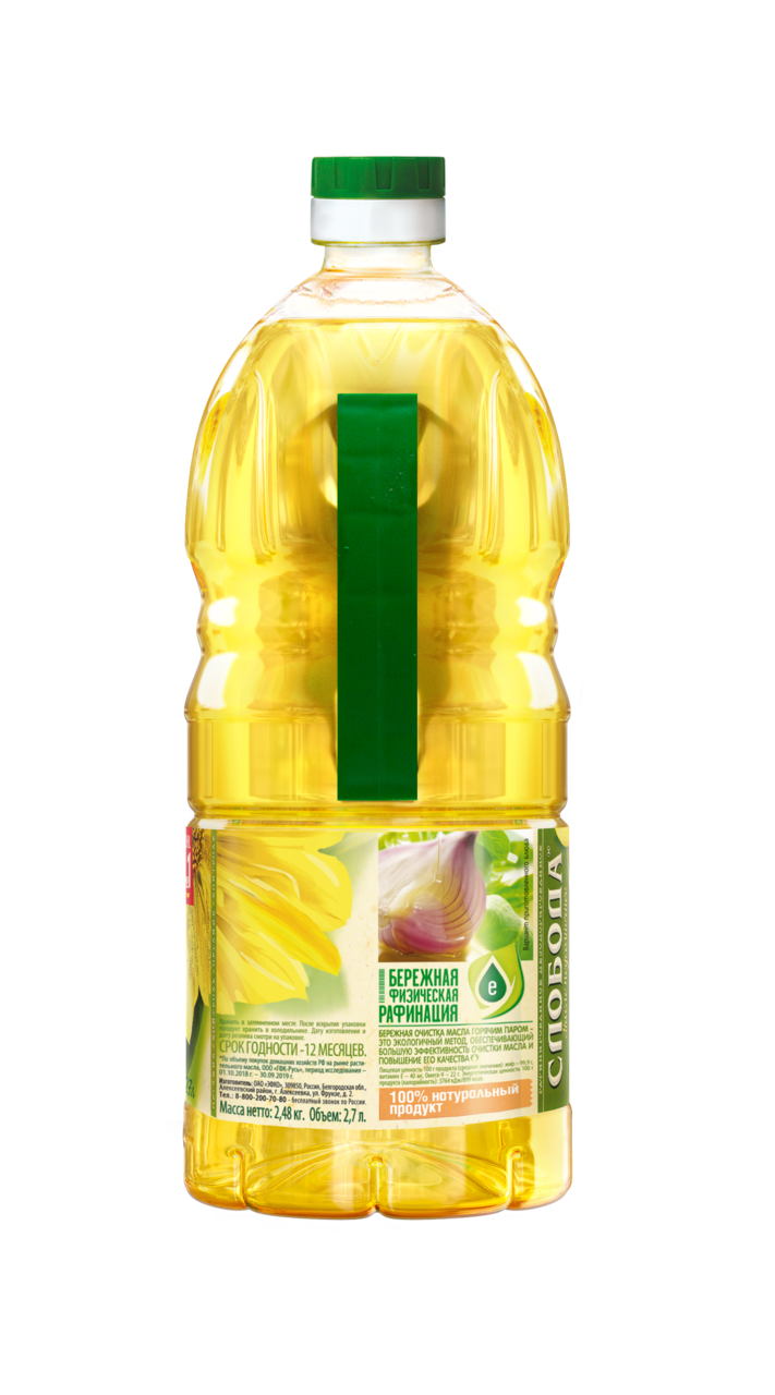 Подсолнечное масло Слобода рафинированное 2,7 л