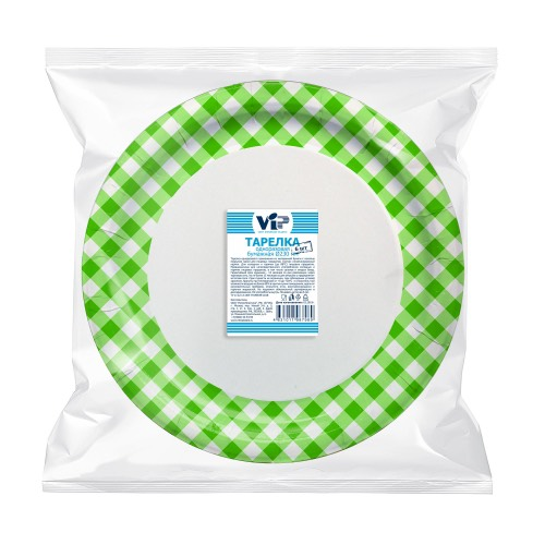 Тарелка бумажная Vip 25шт, 230мм