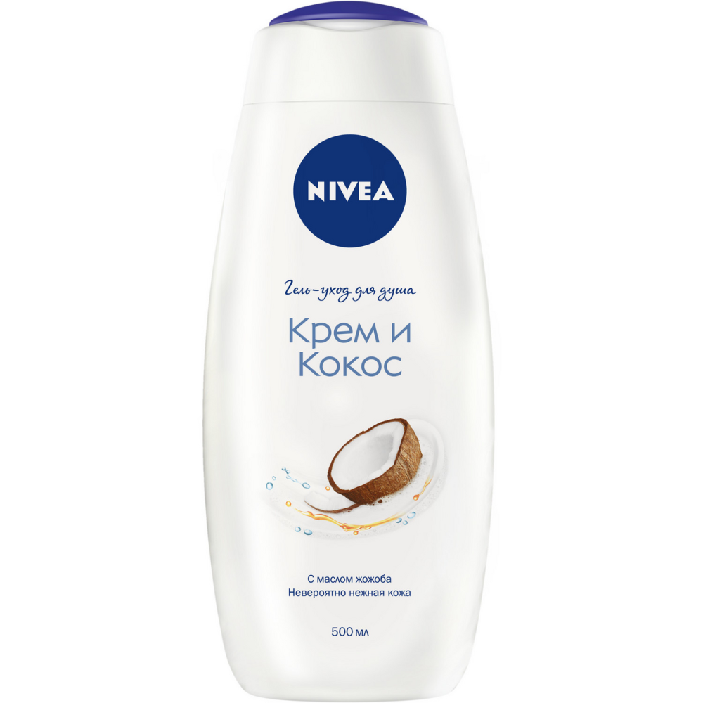 Гель Nivea для душа крем и кокос с маслом жожоба, 500мл
