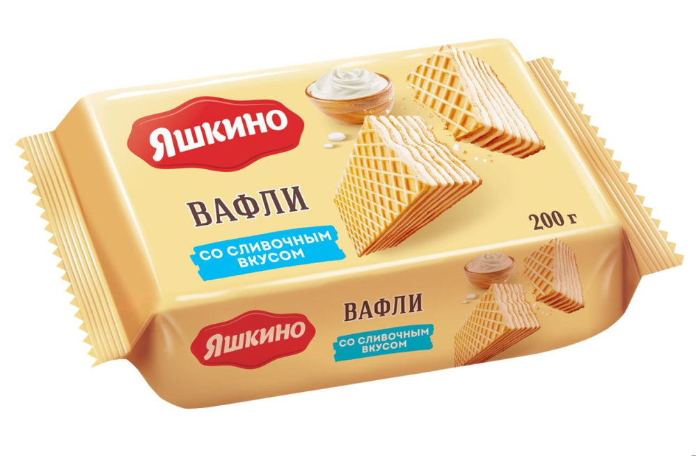 Вафли Яшкино сливочные, 200г