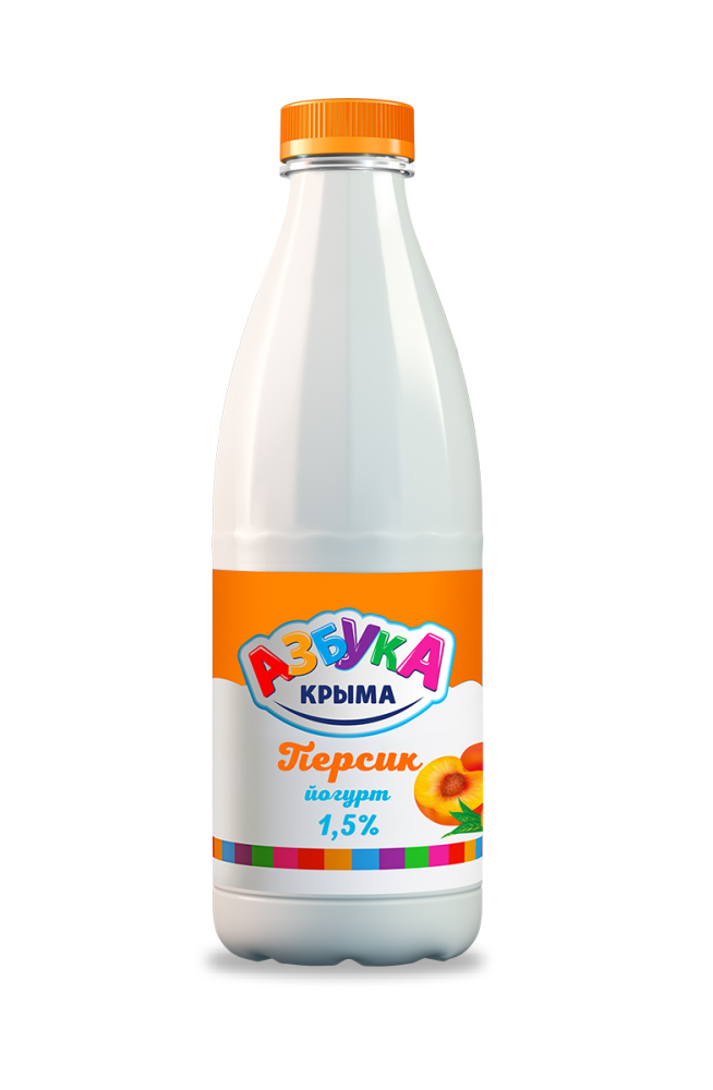 Йогурт Азбука Крыма персик, 900г БЗМЖ
