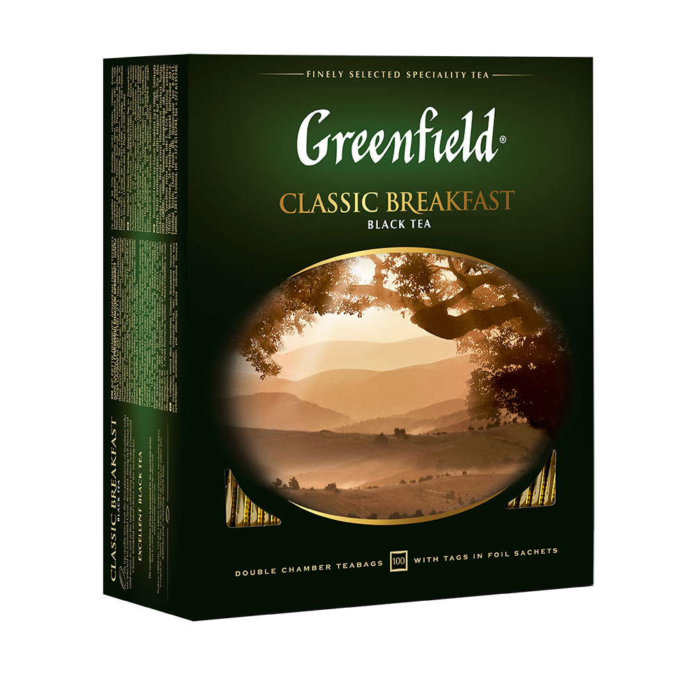 Чай Greenfield Классик Брекфаст черный, 100пак*2г