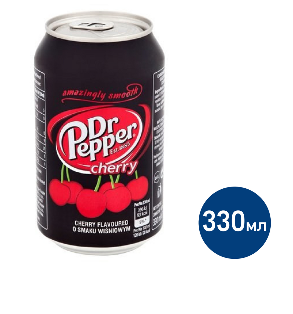 Напиток газированный Dr Pepper вишня безалкогольный, 330мл