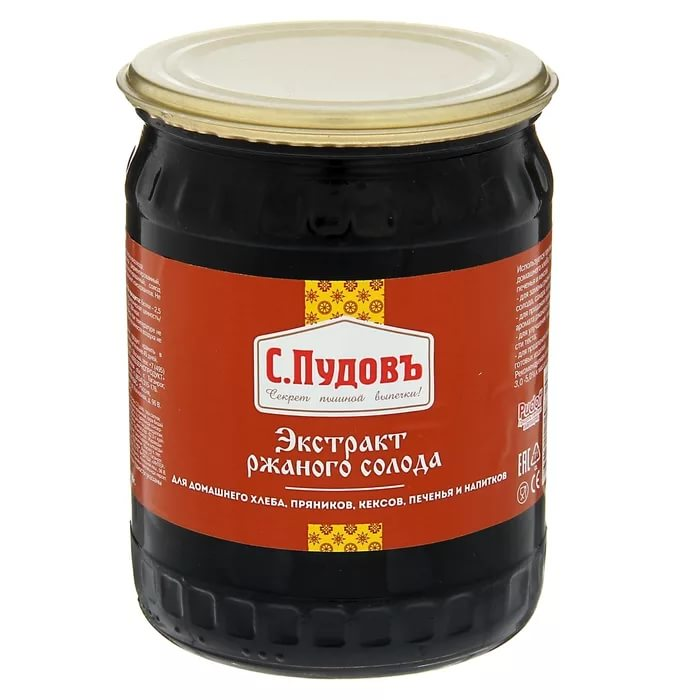 Экстракт С.Пудовъ ржаного солода 650 г