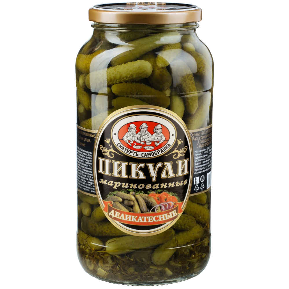 Пикули Скатерть-Самобранка маринованные деликатесные, 1.415л