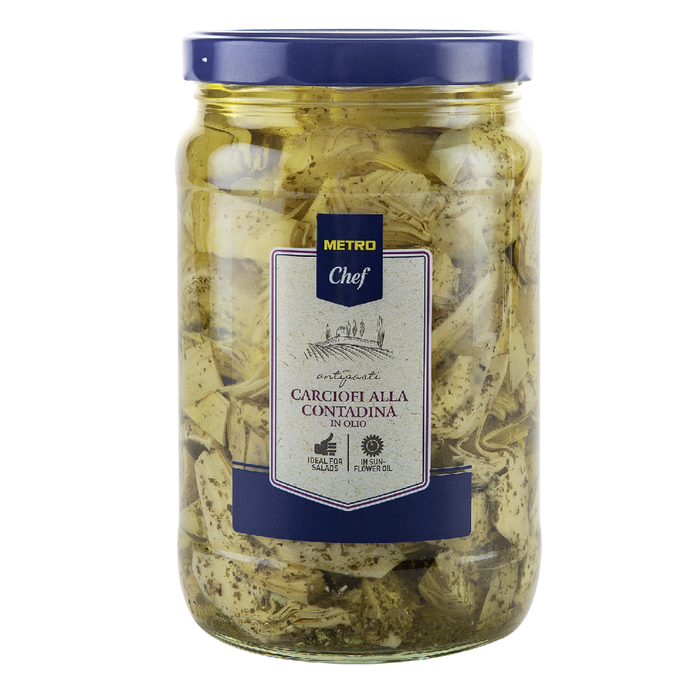 Артишоки Metro Chef четвертинки в масле, 1600г