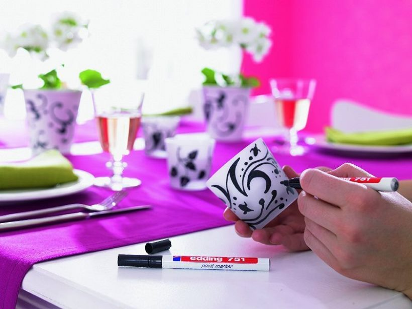 Маркер Edding краска лаковый E-751 черный, 1-2мм