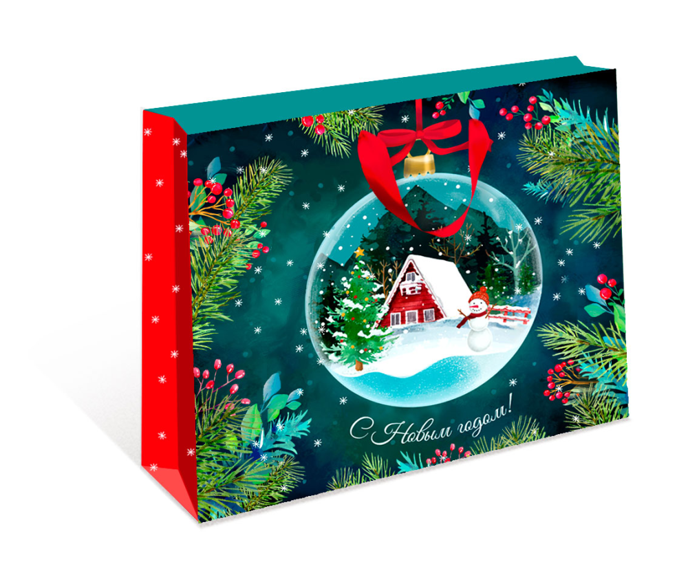 Сумка Арт и Дизайн С Новым годом, 24 х 20 х 12см