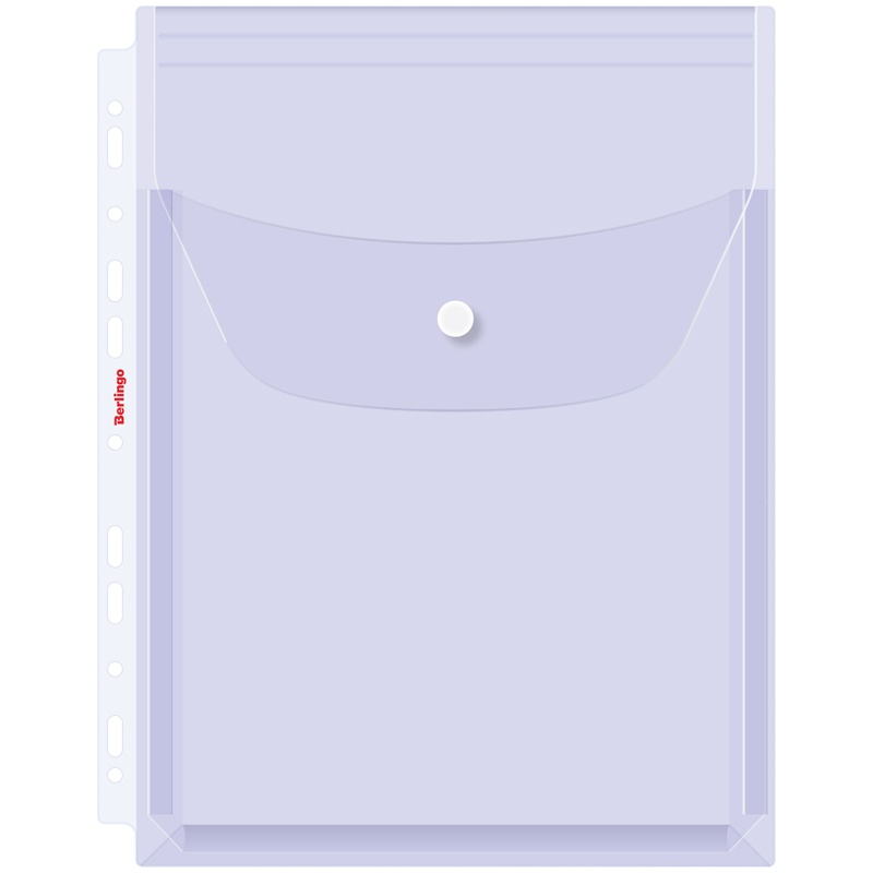 Папка-вкладыш Berlingo на кнопке глянцевая расширяющаяся до 250л А4 180мкм