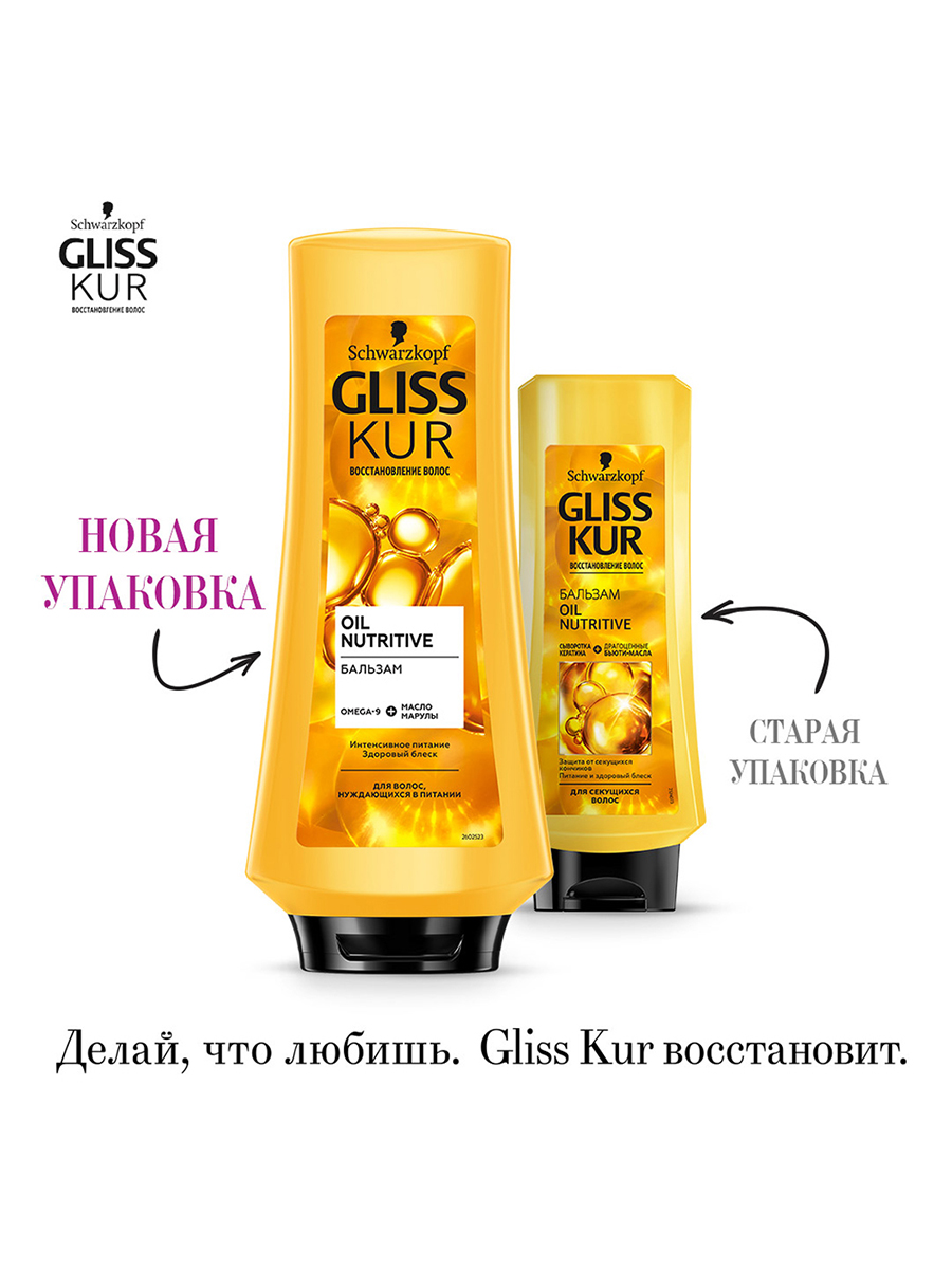 Бальзам Gliss Kur Oil Nutritive для нуждающихся в питании волос 360 мл