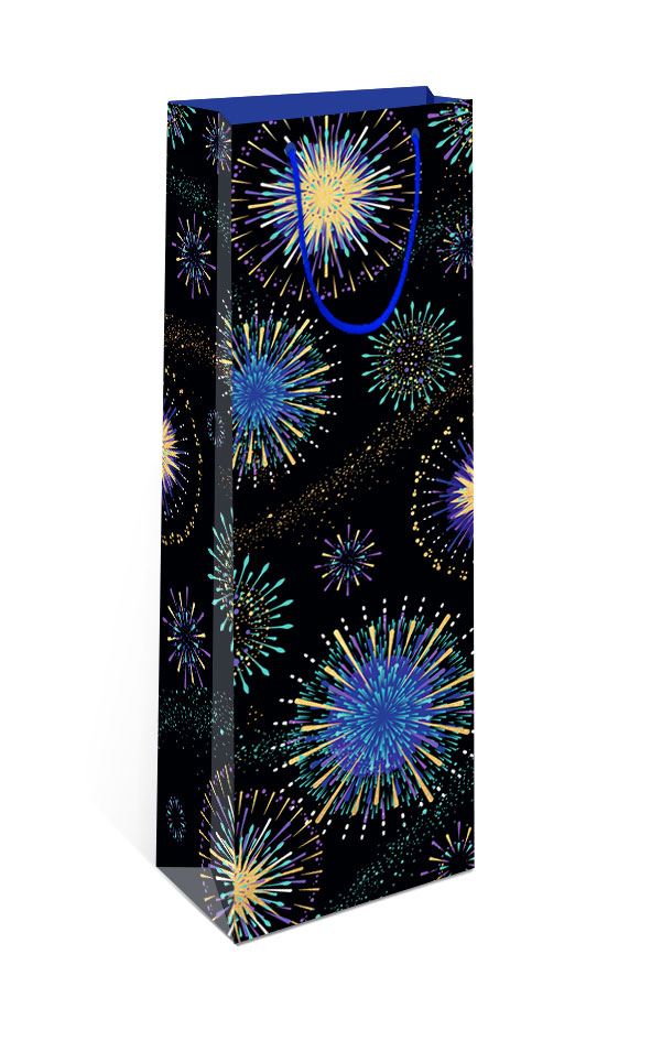 Арт и Дизайн Пакет подарочный для бутылки 12х36х10см