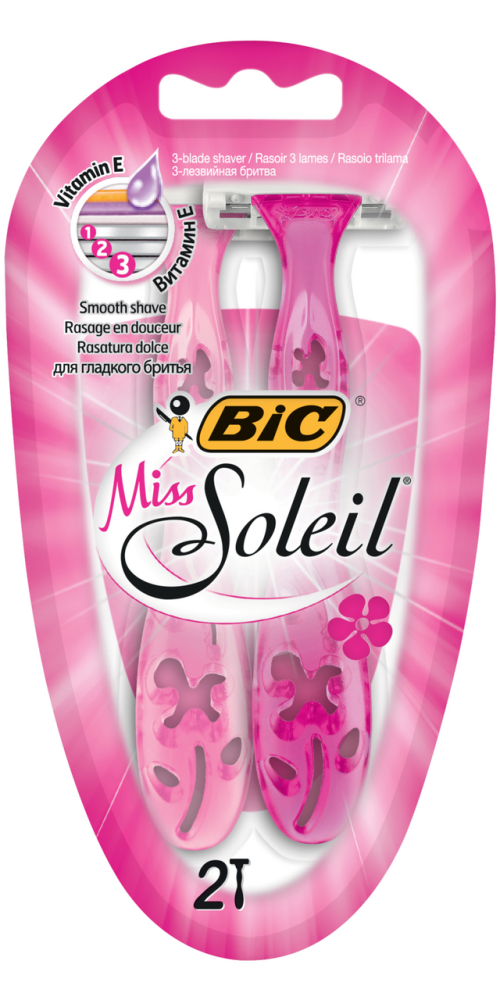 Станки одноразовые Bic Miss Soleil с тремя лезвиями, 2 шт.