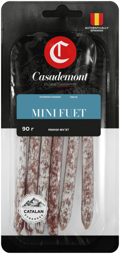 Колбаски Casademont Мини Фуэт сыровяленые 90 г