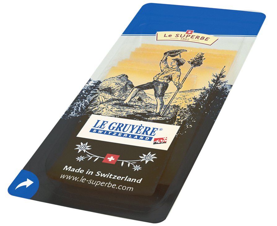 Сыр Le Superbe Le Gruyere нарезка 50% бзмж 150 г