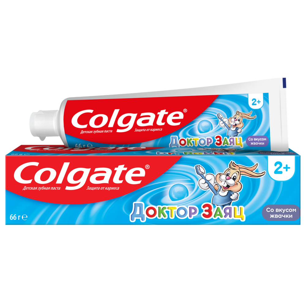 Зубная паста детская Colgate Доктор заяц со вкусом жвачки с 2 лет 50 мл