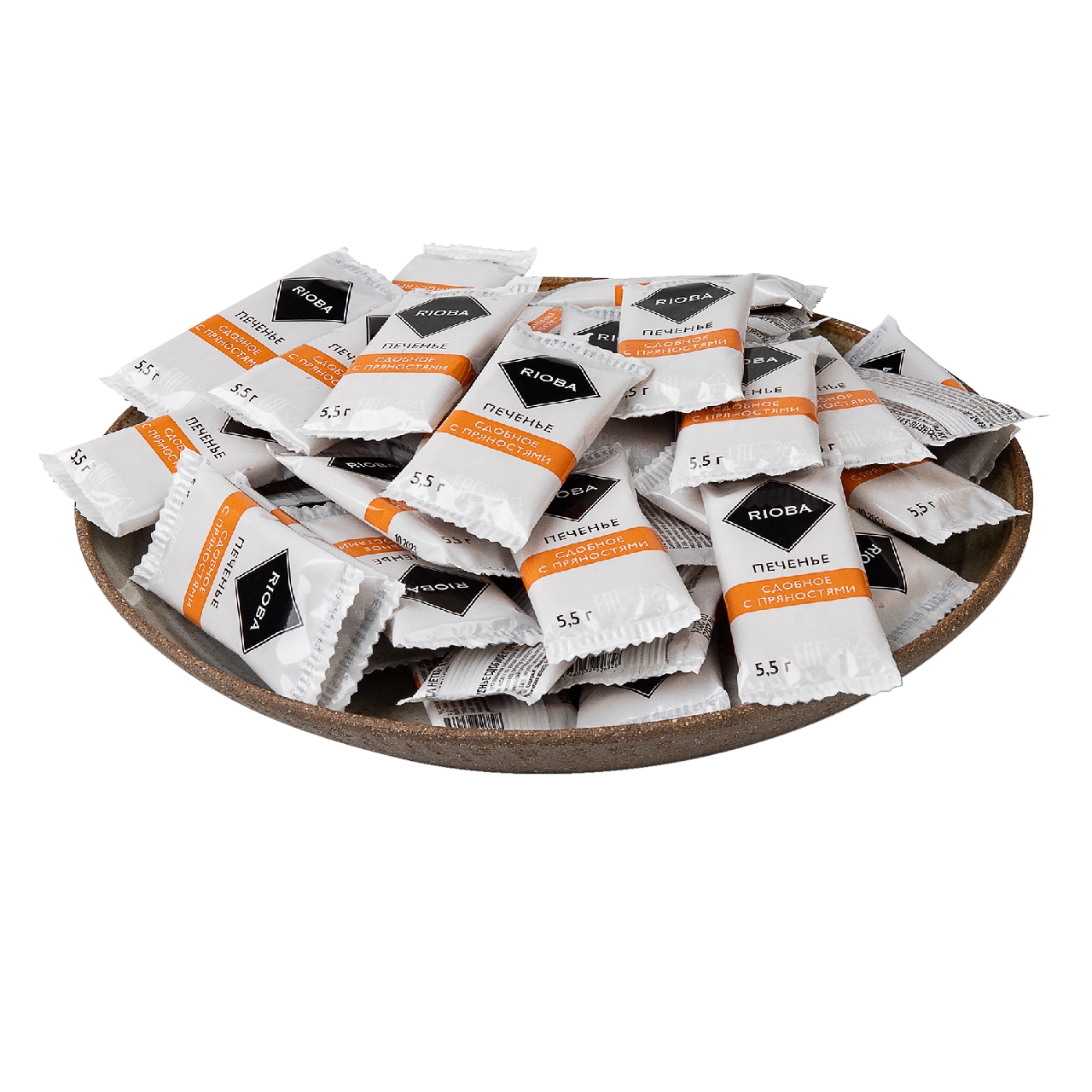 RIOBA Печенье сдобное с пряностями порционное (5.5г x 200шт), 1.1кг