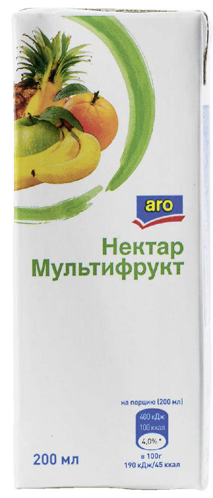 Нектар ARO мультифрукт, 0,2л