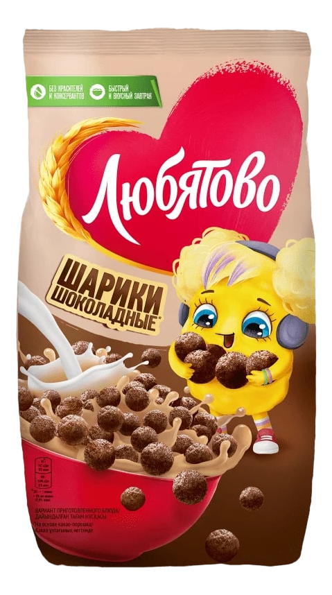 Шарики шоколадные Любятово 200г