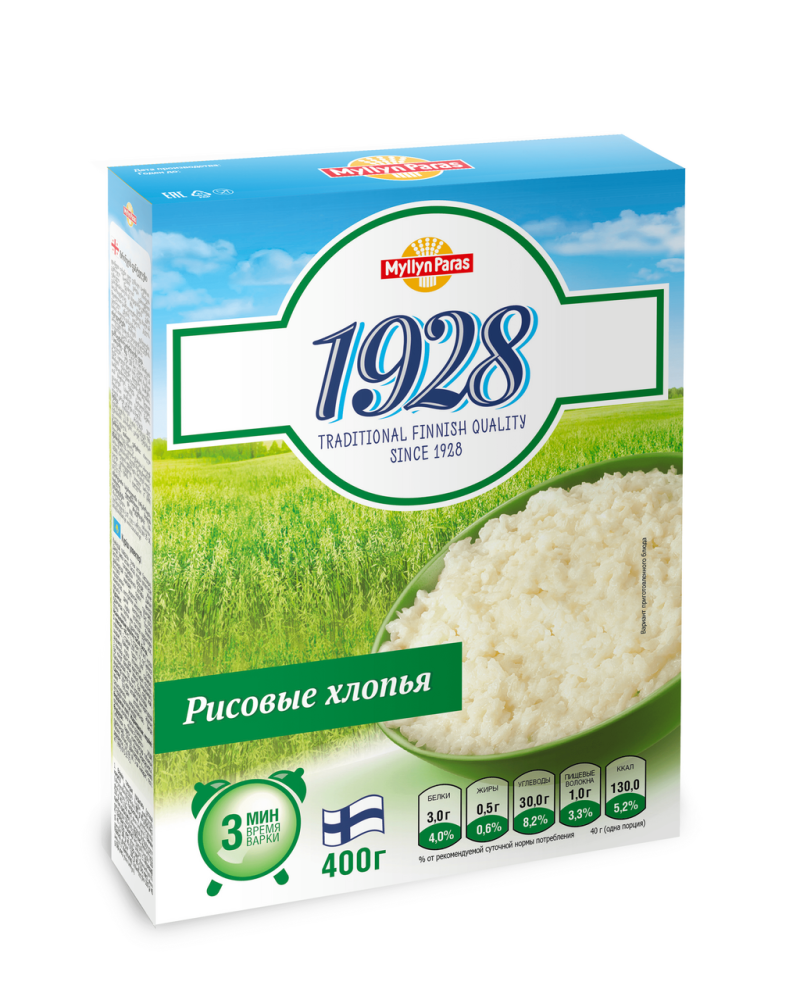 Хлопья рисовые Myllyn Paras 1928, 400г