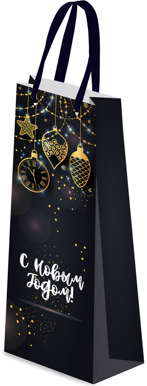 Сумка Academy Style под бутылку тиснение, 12см x 36см