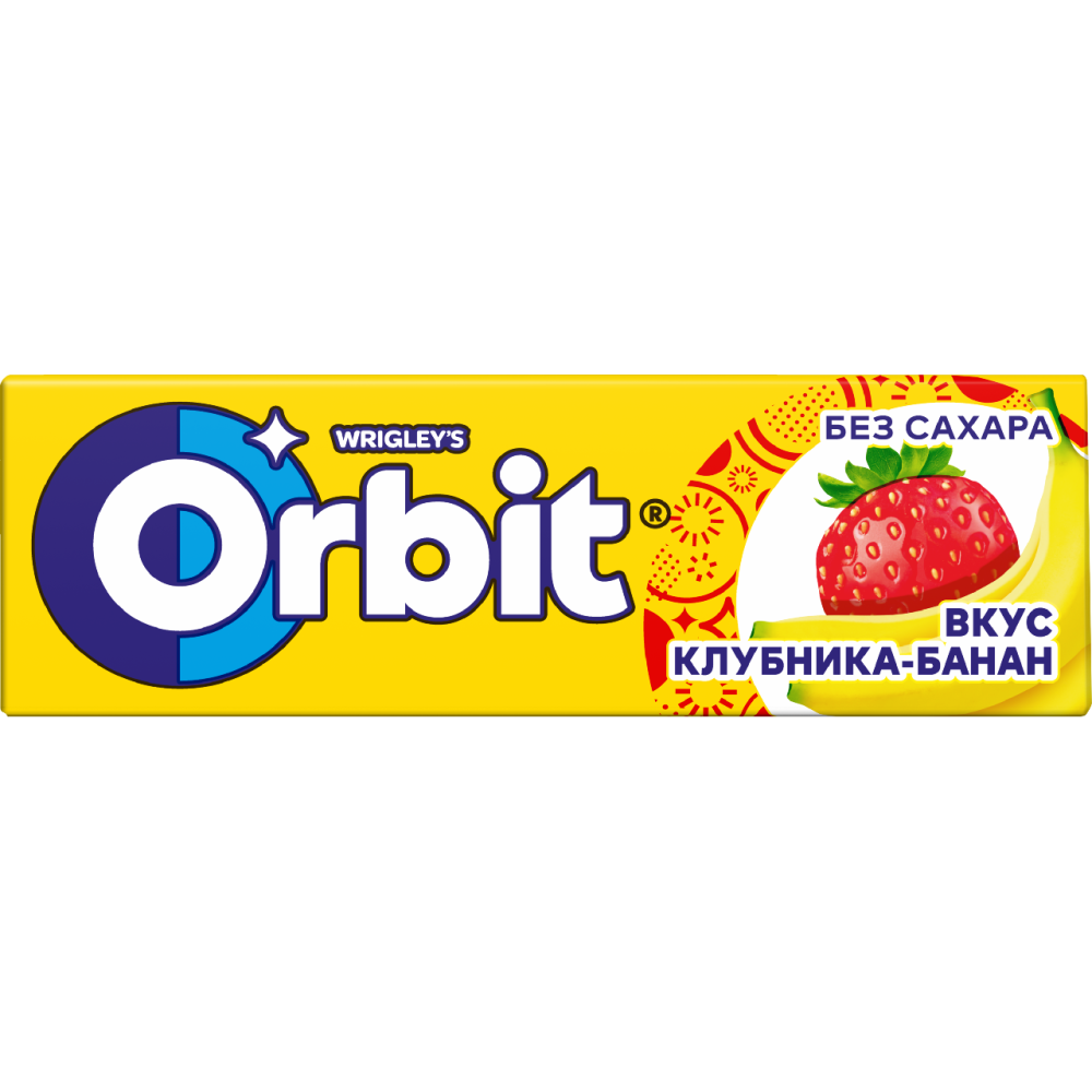 Жевательная резинка Orbit клубника-банан 13,6г