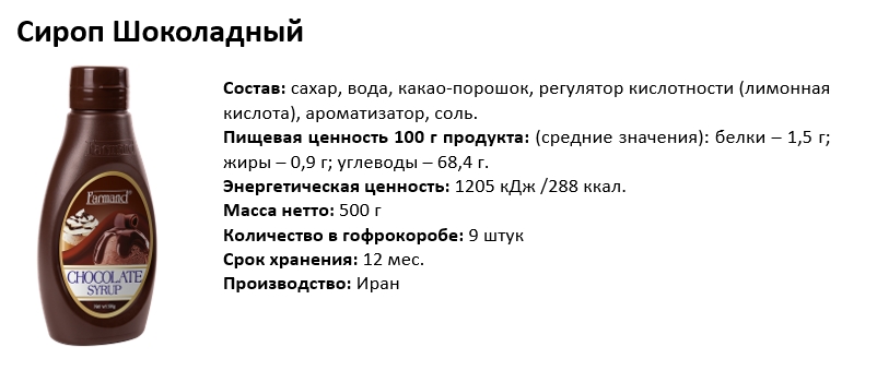 Сироп шоколадный Farmand 500г