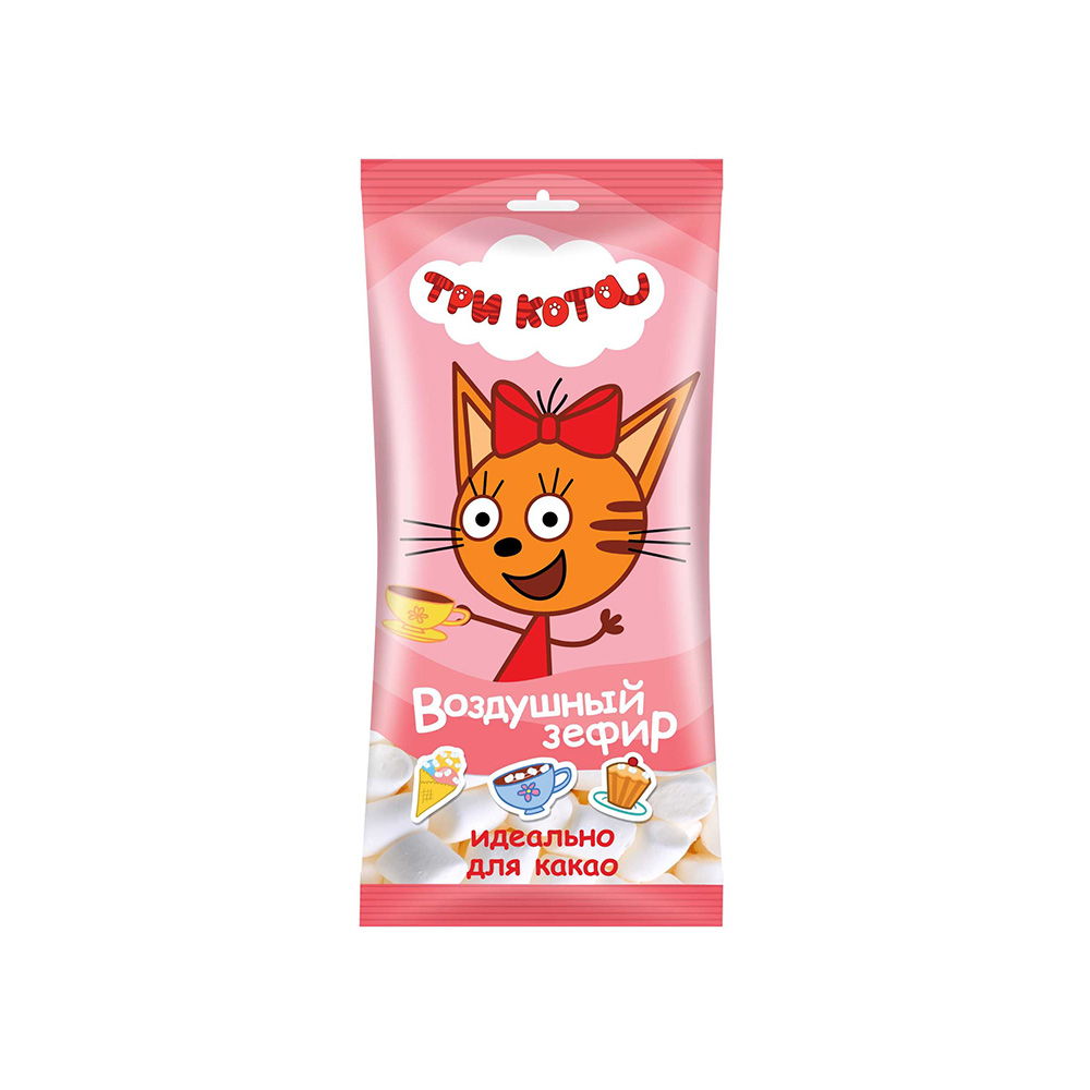 Зефир Зефирюшки Три кота воздушный для какао и десертов, 15г