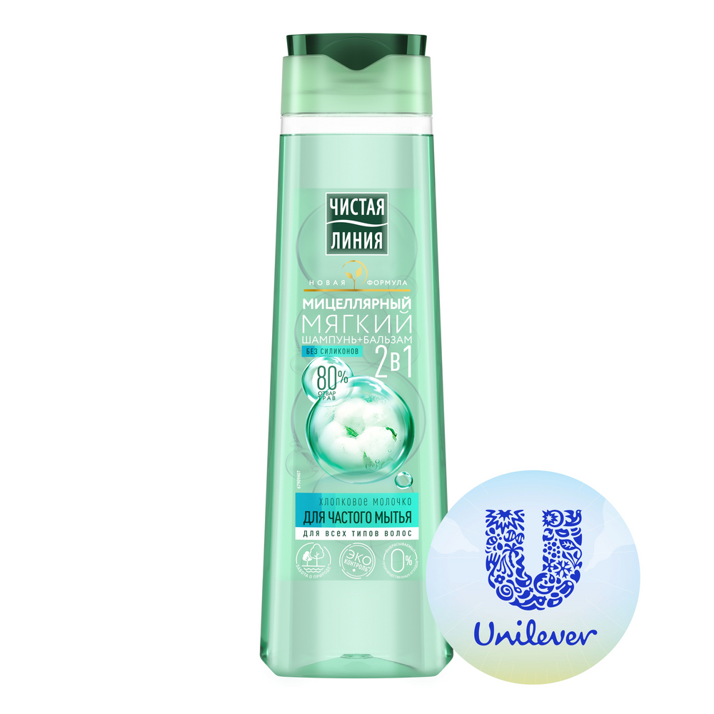Шампунь Чистая Линия 2 в 1 400 мл