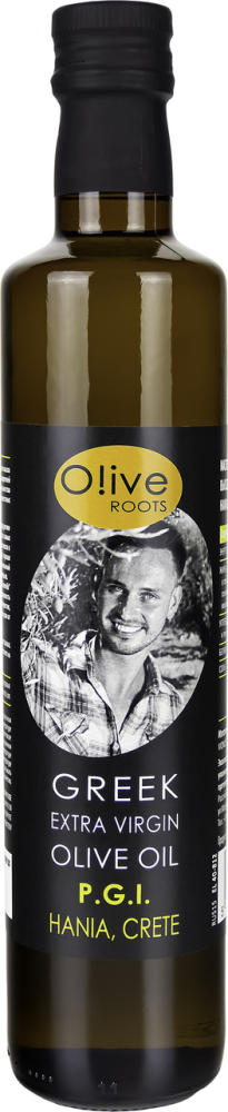 Масло Olive Roots оливковое PGI Hania Crete Extra Virgin, 500мл