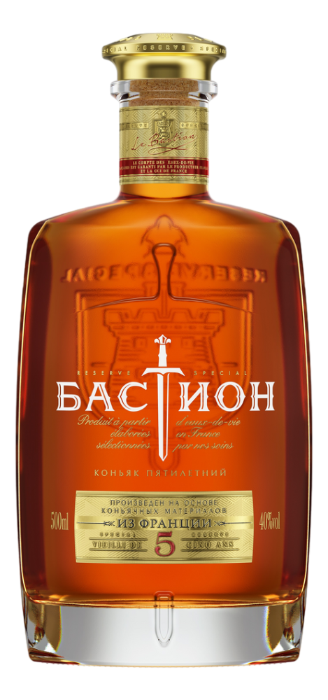 Коньяк Бастион 5 лет, 0.5л