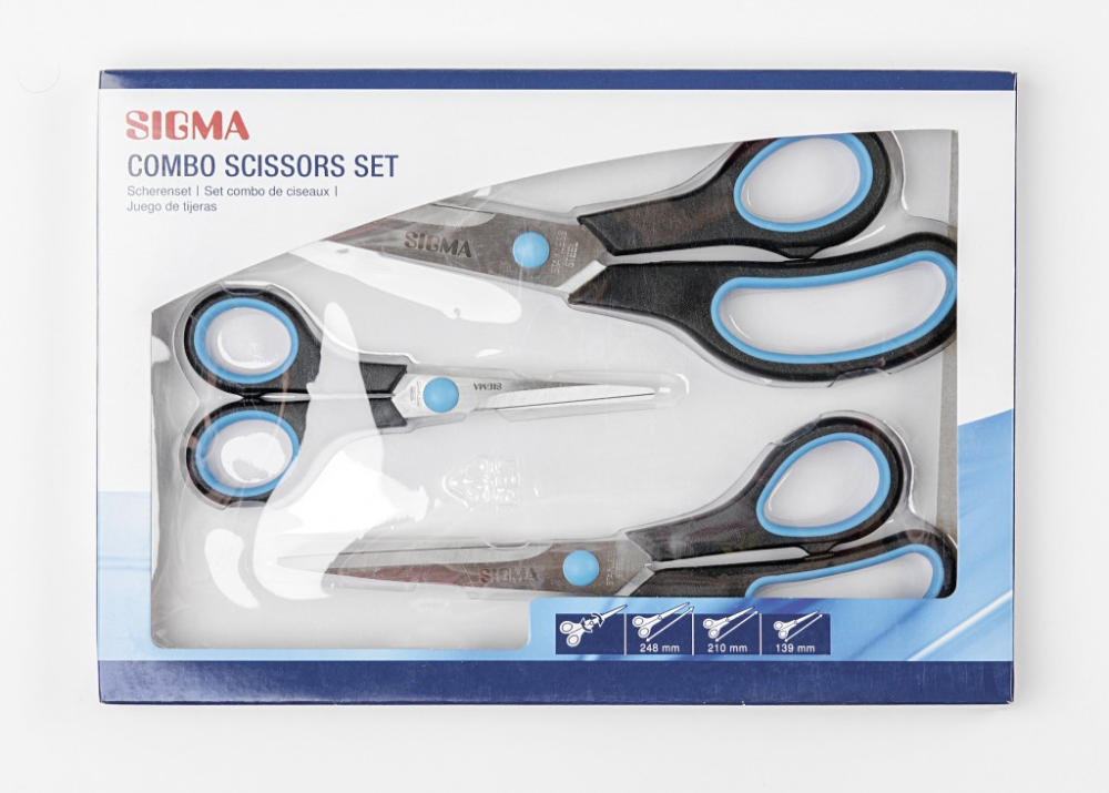 Ножницы SIGMA 13/21/25см, 3шт